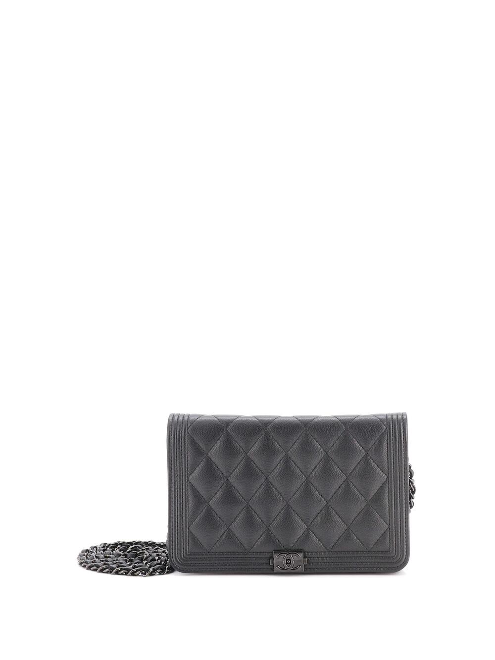 Chanel So Black Boy Wallet On Chain #296895C33B